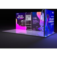 20ft Backlit Trade Show Display - Design 5