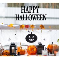 Personalized Halloween Wall Lettering, Color Vinyl