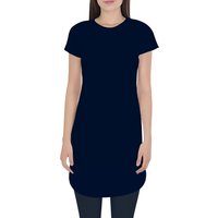 Women's Long Top, 100% Bio-wash Superior Combed Cotton