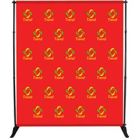Customizable 6 Ft X 8 Ft Step And Repeat Adjustable Banner Stands - Design Your Own Light Weight & Easy Set-Up Banner Stands