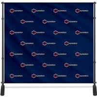Customizable 8 Ft X 8 Ft Step And Repeat Adjustable Banner Stands - Design Your Own Light Weight & Easy Set-Up Banner Stands