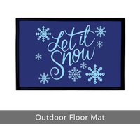 Let It Snow Outdoor Floor Mats