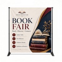 Customizable 10 Ft X 8 Ft Step And Repeat Adjustable Banner Stands - Design Your Own Light Weight & Easy Set-Up Banner Stands