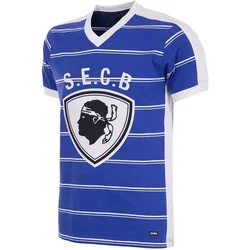 Sc Bastia 1981-82 - Maglia Da Calcio Retrò, Blu, Xl