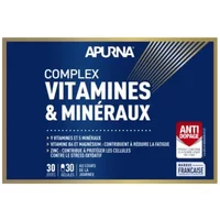 Food supplement case of 30 capsules Apurna Complexe Vitamines/Mineraux