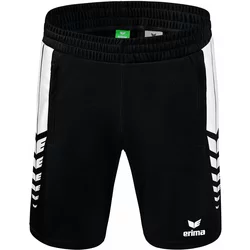 Erima Bambini Pantaloncini Worker Six Wings, Nero/Bianco, 128 Erima Bambini Pantaloncini Worker Six Wings, Nero/Bianco, 128