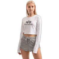 Damen Langarm Crop Top Alpha Industries Basic
