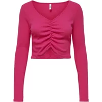 Langärmeliges Damen-Crop-Top mit V-Ausschnitt Only onlkenya life