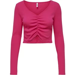 Women's Long Sleeve V-Neck Crop Top Only Onlkenya Life