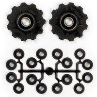 Velo Store - UK Box of 10 bicycle derailleur rollers with ring bearings + spacers Elvedes 2 x 11 dents | Extra 10% off with Subscription, Postage £16.79 to UK Fedex.