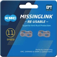 Attache rapide inoxydable KMC Blister 11V (x2)