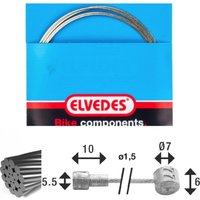 Velo Store - UK Brake cable 1x19 stainless steel wire ø1,5mm v-head ø5,5x10 and t-nipple Elvedes | Extra 10% off with Subscription, Postage £16.79 to UK Fedex.