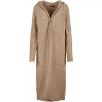 Women's long cardigan Urban Classics hooded feather- large sizes