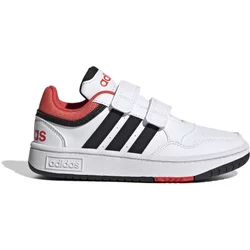 Adidas Hoops Lifestyle Basketball Hook-And-Loop Shoes, Scarpe, Cloud White/Core Black/Bright Red, 28 Eu