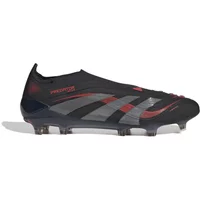 adidas Predator Elite Laceless FG Noir Gris Rouge Chaussures de football adidas Predator Elite LL FG