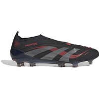 adidas Predator Elite Laceless FG Noir Gris Rouge Chaussures de football adidas Predator Elite LL FG
