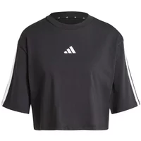 Women's loose-fitting crop T-shirt adidas Essentials 3-Stripes