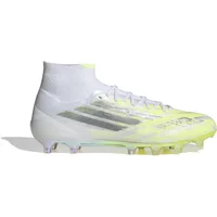 adidas F50 Sparkfusion Elite FG Femme Blanc Jaune Noir Chaussures de football femme adidas F50 Sparkfusion Elite Mid Cut FG/AG