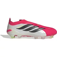 adidas Predator 26 Elite Laceless FG Rouge Blanc Noir Chaussures de football adidas Predator Elite LL FG