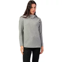 Buttoned High Collar Women's Top Admas Neck Buttons