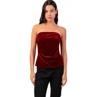Women's Bandeau Bra Admas Velour And Lace