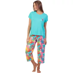 Women's Pyjama T-Shirt And Palazzo Trousers Admas Tropical Summer