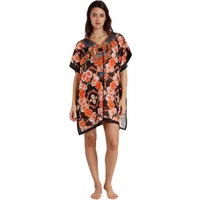 Orange floral caftan dress for women Admas