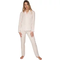 Gestreifter Langarm-Pyjama für Damen Admas