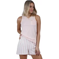 Gestreifter Pyjama mit Trägern für Frauen Admas