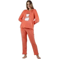 Warmer Pyjama mit langen Ärmeln für Frauen Admas Hello Winter