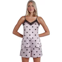 Eleganter gepunkteter Pyjama mit Trägern für Frauen Admas Classic