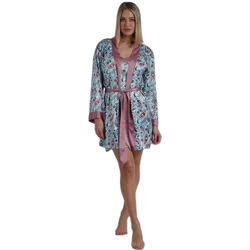 Women's Bathrobe Admas Garden Water Paisley