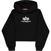 Puffed printed hooded sweatshirt for women Alpha Industries Basic