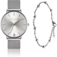 Watch and bracelet for women Amelia Parker Capsule Grey