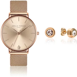 Watch And Bracelet For Women Amelia Parker Gold Sky