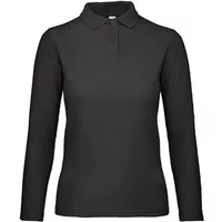 Women's long-sleeved polo shirt B&C ID.001 LSL