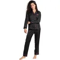 Langarm Satin Pyjama für Damen Barbie Vintage