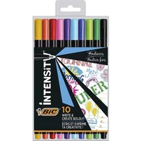 Sac de 10 Stylos pointe fine couleurs enfant BIC Intensity