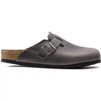 Natural oiled leather clogs with soft insole Birkenstock Boston