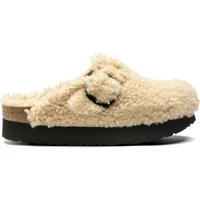Clogs für Damen Papillio Boston Big Buckle Platform Fur