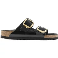 Women's mules Birkenstock Arizona Big Buckle Natural Leather Patent
