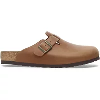 Natural oiled leather clogs Birkenstock Boston