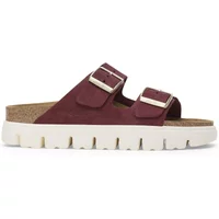 Pantoletten für Damen Birkenstock Arizona Platform Suede Leather