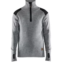 Wool sweatshirt with zipped collar Blaklader