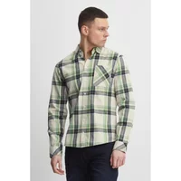 Long sleeve plaid shirt with pocket Blend