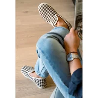 Checked slippers Caussün Francine