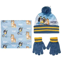 Children's Neck Gaiter with Neck Gaiter and Gloves Cerda Bluey Winter