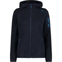 Thick hooded fleece in patterned fabric for women CMP image 2