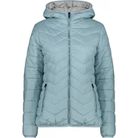 Hooded quilted jacket with diagonal seams for women CMP