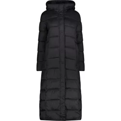Long Shiny Hooded Puffer Jacket For Women Cmp
